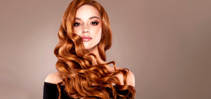 рыжий цвет волос с карими глазами