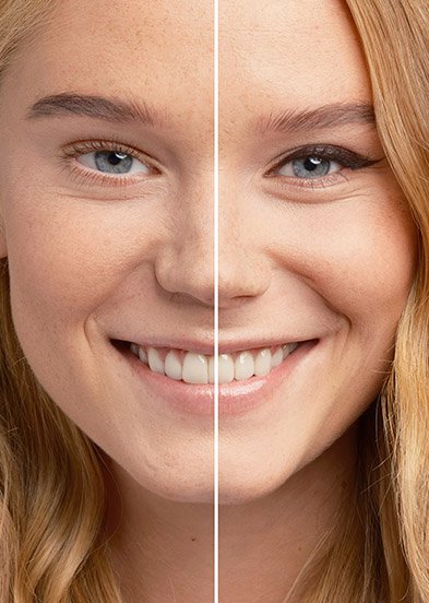 до и после макияжа