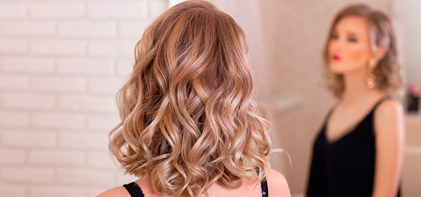 укладка на средние волосы