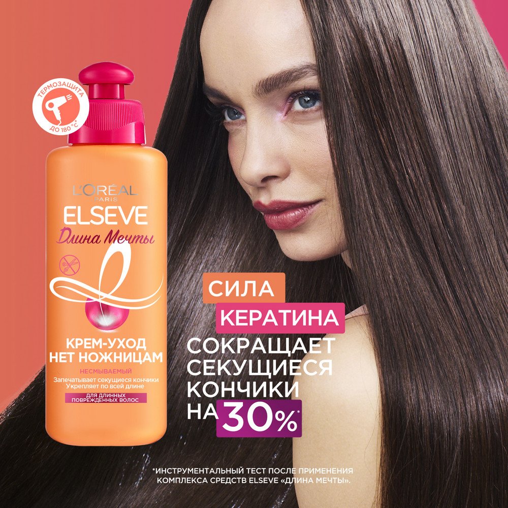 Крем-уход L'Oreal Elseve Длина Мечты Нет Ножницам, 200 мл: купить