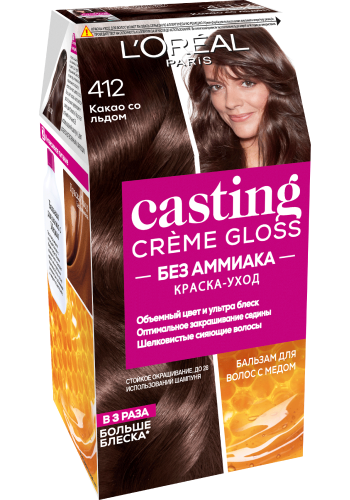 L'Oreal Paris Краска для волос Casting Créme Gloss 412 Какао Со Льдом